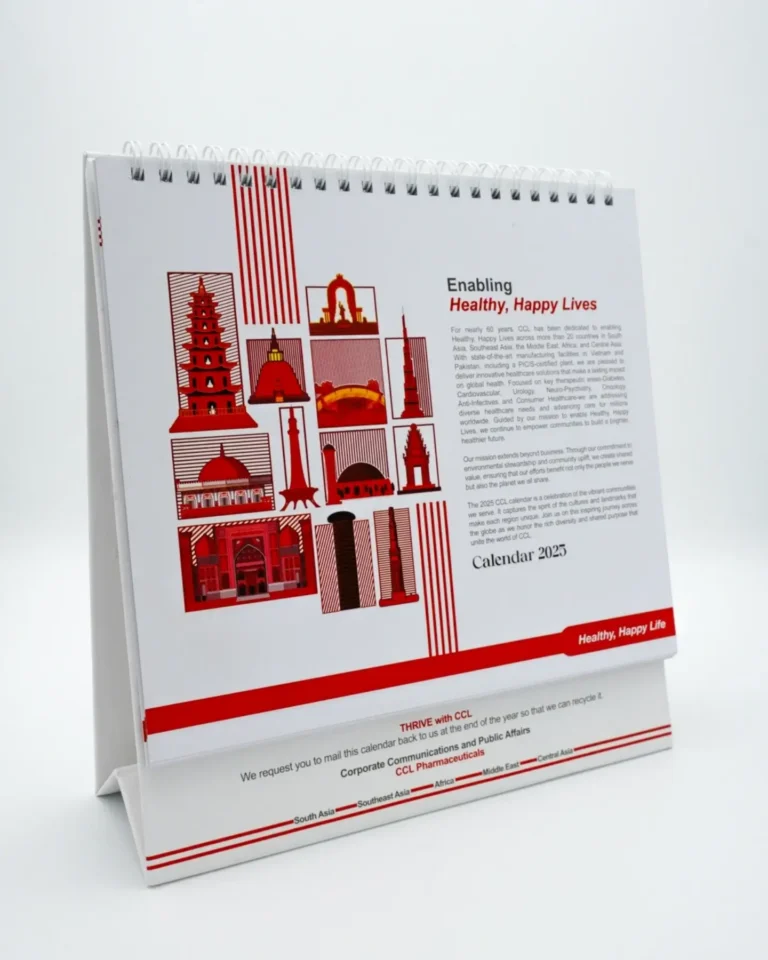 Desk Calendar Printed for CCL by Nikmat Printers