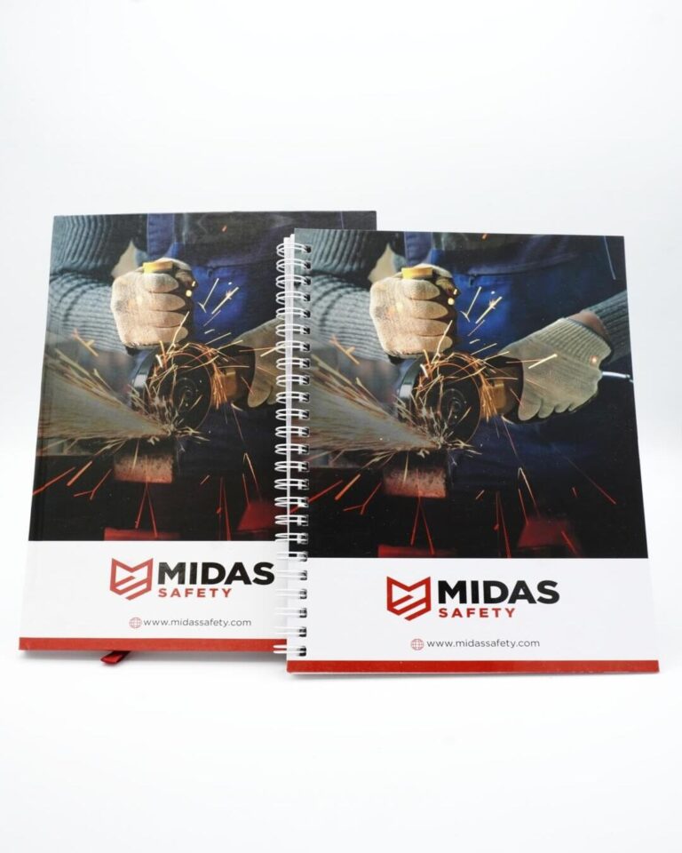 Custom Notebook Printed for Midas Safety by Nikmat Printers